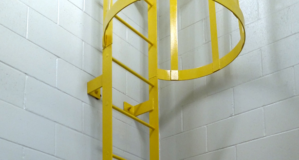 High Traction Caged Access Ladder