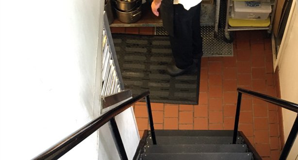 Slip Resistant Stairs at Restaurant