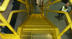 Painted Yellow Non Slip Stairs