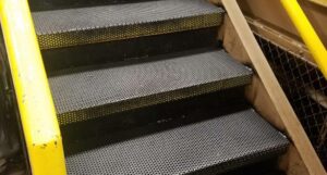 slip resistant stairs with perforated plate